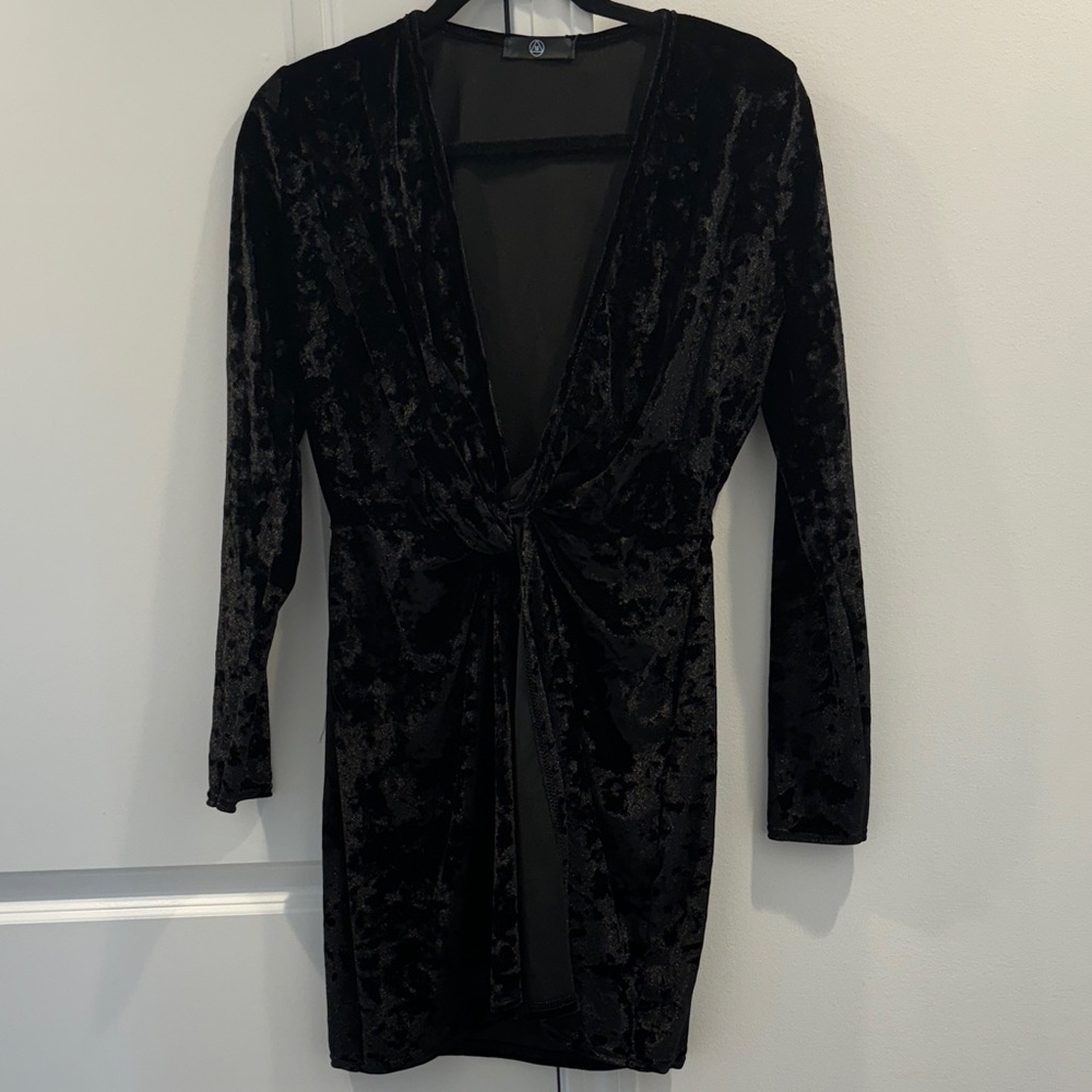 Elegant Black Velvet Dress